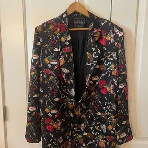 Amazing Nicole Miller Black Champagne Party Blazer!